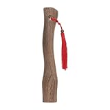 Yardenfun Axtgriff Ersatz Holzgriff Carbonholz mit Rotem Band Ergonomisch rutschfest für Outdoor...