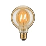 Paulmann 28399 LED Lampe Vintage Globe 95 2,5W Leuchtmittel Gold Dekolampe Beleuchtung 1800K E27