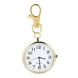 NOLITOY Tragbare Unisex Taschenuhr mit Schlüsselanhänger Leuchtende Kettenuhr für Senioren und...
