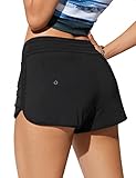 CRZ YOGA Damen Badeshorts Schnell Trocknend Schwimmshorts Sommer Boardshorts mit Seitlichem Split...