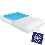 SLEEP COMFY Luxus XL Memory Foam Gel Kühlendes Kopfkissen (Zommer & Winter) Oeko-TEX...