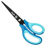 Läufer 87227 Ergonomische Schulschere, spitz, Schule ab 1. Klasse, dunkelblau/hellblau,...