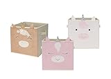 Einhorn Aufbewahrungs Box 3er Set - 32 x 30 cm - Faltbare Sortierbox für Würfelregale - Regal...