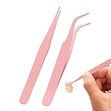 Scrapbook-Zubehör, einfarbige Bastelpinzette, Ellenbogen-Pinzette, gerade Pinzette, Schutzhülle,...