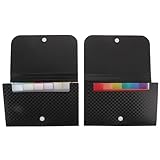 jojofuny 2 Stück Tragbarer Kleiner Mehrschichtiger Dokumentenordner A6 mit 12 Fächern...