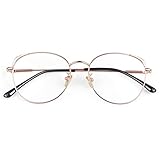 LINVO Brille Ohne Stärke Damen Klassische Metallgestell Brillenfassung Vintage Brille Katzenauge...