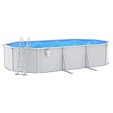 Kavolet Pool mit Sicherheitsleiter 610x360x120 cm Swimmingpool Frame Pool Komplettset Schwimmbad...