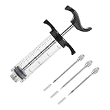 Windfromort 30 ml Fleisch Injektor - Marinadenspritze mit 304 Edelstahl Spitze - 3 Nadeln -...