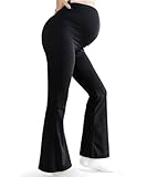 Bestele Damen Schwangerschafts-Leggings, Mutterschaft Yoga Hosen Stretchy Bootcut über dem Bauch,...
