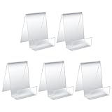5 Stück Durchsichtige Acryl Buchständer, Tischständer Schräg, Tablet Halter Buchstützen,...