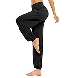 BeautyWill Freizeithosen Weiche Modal Haremshose Jogginghose Yoga Pilates Hosen Lang und 3/4 Hose...