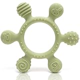 CAJA Beißring Baby Silikon BPA-frei | Zahnungshilfe & Baby Spielzeug | Sensorisches...