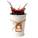 PLS GROUP® 50 Glühweinbecher Einweg 200ml / 250ml | Glühwein Becher Einweg Styropor |...