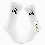 Huuraa Unisex Tennissocken Motocross Silhouette Geschenk Größe 42/46 White Motiv Sportsocken...