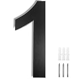 Meision Hausnummer Anthrazit Edelstahl Hausnummer RAL 7016 Feinstruktur Pulverbeschichtet aus...