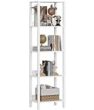 Bücherregal, Regal mit 5 Ebenen, Standregal, Büroregal, freistehend, Dekoregal, zur Präsentation,...