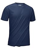 KEFITEVD Rashguard Herren Kurzarm UV Schutzkleidung Dünn Leicht Polyester Sport Outdoor Top Männer...