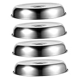 NOLITOY 2stücke Edelstahl-speiseabdeckung Steakabdeckung Servierabdeckung für Steaks...