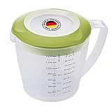 Westmark Rührbecher/Messkanne mit Spritzschutz, Deckel und Ausgießer, Kunststoff, Füllvolumen:...