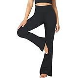 FuelMeFoot Flared Yogahose Damen Leggings High Waist Schlaghose Blickdicht Leggins Bootcut...