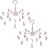 kaiyaya Sockentrockner Wäscheständer,2 Stück Trockenkarussell,Klappbare Wäschespinne mit 40...