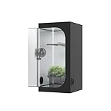 The Grow Deluxe D600 Growzelt 80x80x160 cm - Indoor Anbauzelt mit herausnehmbarer Wanne,...