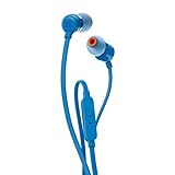 JBL Tune 110 – In-Ear Kopfhörer mit verwicklungsfreiem Flachbandkabel und Mikrofon - Blau –...
