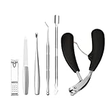 ZHUMCCY Zehennagelknipser | Nageltrimmer Aus Edelstahl,Fingernageltrimmer mit abgewinkeltem Kopf -...
