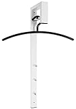 HAKU Möbel Wandgarderobe Chrom, weiß, Metall - Maße: B 4 cm x H 70 cm x T 20 cm, Style: Modern