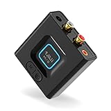 1Mii ML201 Adapter für Stereoanlage, Bluetooth 5.0 Empfänger mit 3.5mm AUX Cinch, drahtloser Audio...