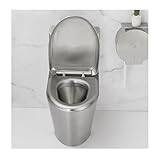 Hocheffiziente Toilette aus Edelstahl 304 – bequeme Sitzhöhe, Frostschutz, kompaktes Design,...
