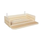 KIZQYN Beamer Ständer Projektorhalterung aus massivem Holz, perforiertes, kostenloses Tablett,...