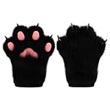 hbbhml flauschige Pfoten handschuhe Tier katze Wolf Hund Fuchs Kostüm Cosplay Zubehör Halloween...