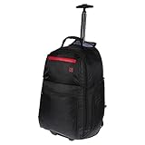 Christian Wippermann Business Trolley Damen - Großer Reiserucksack mit Rollen, Laptoptasche 17...