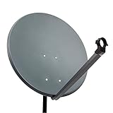 PremiumX PXA80 Satellitenschüssel 80cm Aluminium Anthrazit Satelliten-Antenne SAT Offset Spiegel