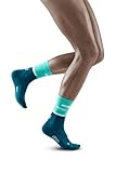 CEP - THE RUN COMPRESSION SOCKS MID CUT für Damen | Mittellange Laufsocken in ocean/petrol mit...