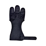 3 Finger Traditioneller Schießhandschuh,Finger Schießen Jagd Handschuhe Verstellbarer Rutschfester...
