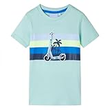 YuuSsea Kinder T-Shirt, Helles Minzgrün, Größe 92, Weiche Baumwolle, Kurzarm für Jungen...