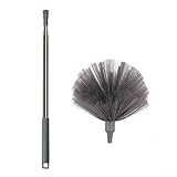 Staubkehrer mit Teleskopgriff für die Hausreinigung, weiche Borsten fangen Staub effizient auf,...