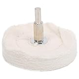 Polierscheibe aus weißem Stoff, flacher Baumwoll-Spiegeloberflächen-Schleifwerkzeug mit Griff für...