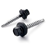 STRÜBER Trapezblechschrauben (4,8 x 20 mm / 250 Stück/RAL 7016 – Anthrazitgrau) Selbstbohrende...