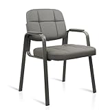 CLATINA Besucherstühle Wartezimmerstühle Gästestühle mit Leder Dickes Kissen und gepolsterte...