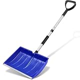 Hmseng Große Abziehbar Schneeschaufel,2026 New Upgrade, mit D-Griff, großer speicherplatz,...