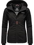 MARIKOO leichte Damen Übergangsjacke kurz Outdoor-Jacke mit Jersey-Innenfutter und großer Kapuze...