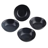 XinHuiGY Matte Keramik-Dip-Sauce-Gerichte, schwarze Sushi-Sojasauce-Dip-Schalen, Vorspeisenteller...