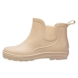 Gummistiefel Damen Wasserdicht Winddicht Regenstiefel Anti-Rutsch Atmungsaktiv Boots Mode...