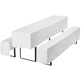 Gräfenstayn® Valentin - Biertischhussen-Set 3 TLG für Bierzeltgarnitur - 50cm oder 70cm...