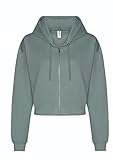 noTrash2003 Damen Hooded Full-Zip Sweatjacke Sweatshirt Hoodie mit Reissverschluss Cropped...