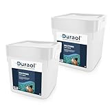 Duraol 10kg (2 x 5kg) Chlor Multitabs 5 in 1, 200g - Chlortabletten für Pool - langsamlösliche...