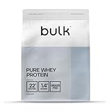 Bulk Pure Whey Protein Pulver, Eiweißpulver, Vanille, 500 g, 16 Portionen, Verpackung Kann...